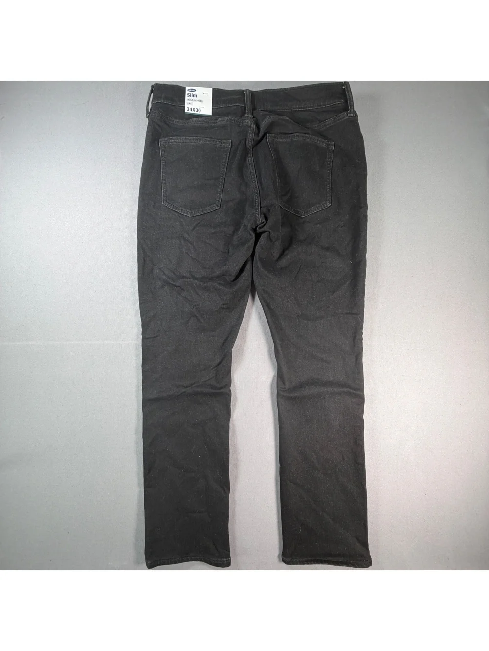 NWT Old Navy Slim Jeans Mens 34x30 Black Dark Wash Denim Pants